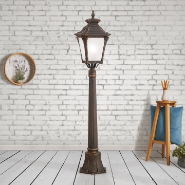 Lampa zewnętrzna AIKO 1xE27/60W/230V 115 cm IP23 brąz/patyna