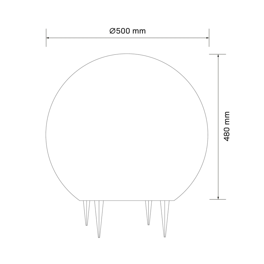 Lampa zewnętrzna ARGENTO 1xE27/15W/230V śr. 50 cm IP65 szary