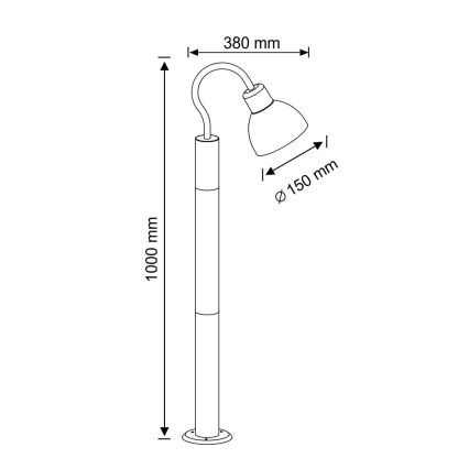 Lampa zewnętrzna ARNE 1xE27/10W/230V IP44 100 cm