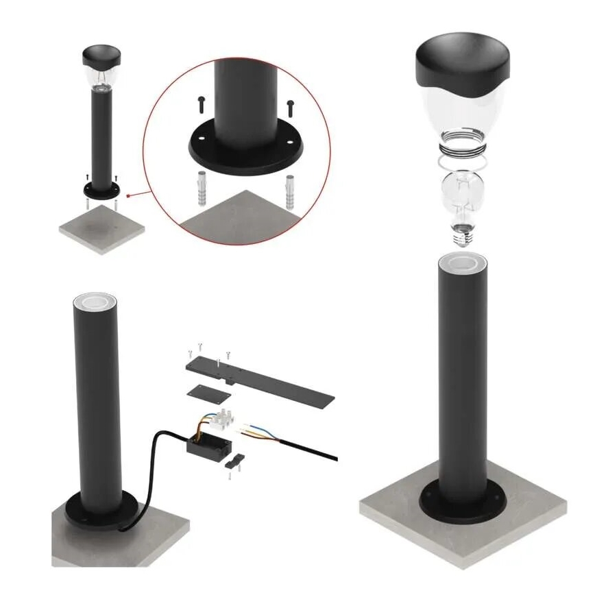 Lampa zewnętrzna ARTEO 1xE27/15W/230V IP44 80 cm