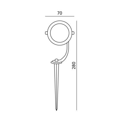 Lampa zewnętrzna BLAKE UNO 1xGU10/35W/230V IP65 czarna