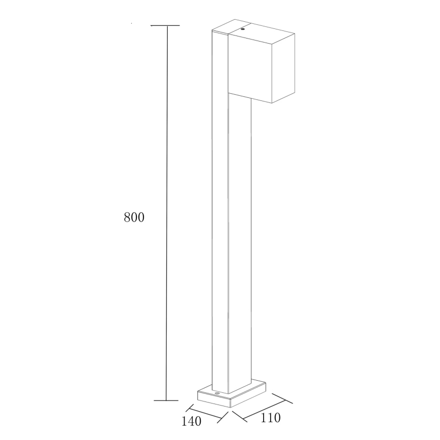 Lampa zewnętrzna BOSTON 1xGU10/10W/230V 80 cm IP54 czarny