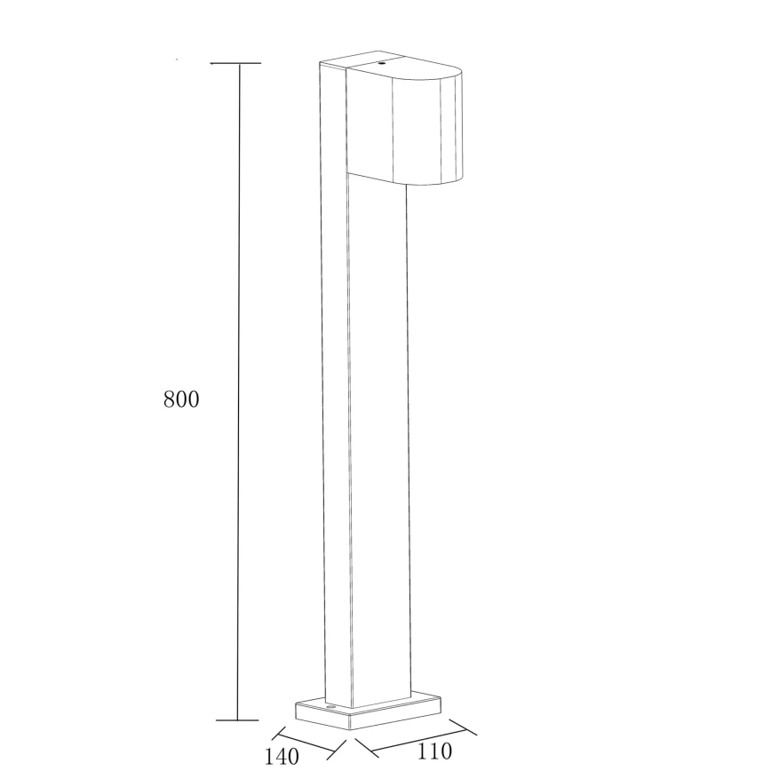 Lampa zewnętrzna BOSTON 1xGU10/10W/230V 80 cm IP54 czarny