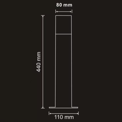 Lampa zewnętrzna DALLAS 1xE27/12W/230V IP44 44 cm grafit