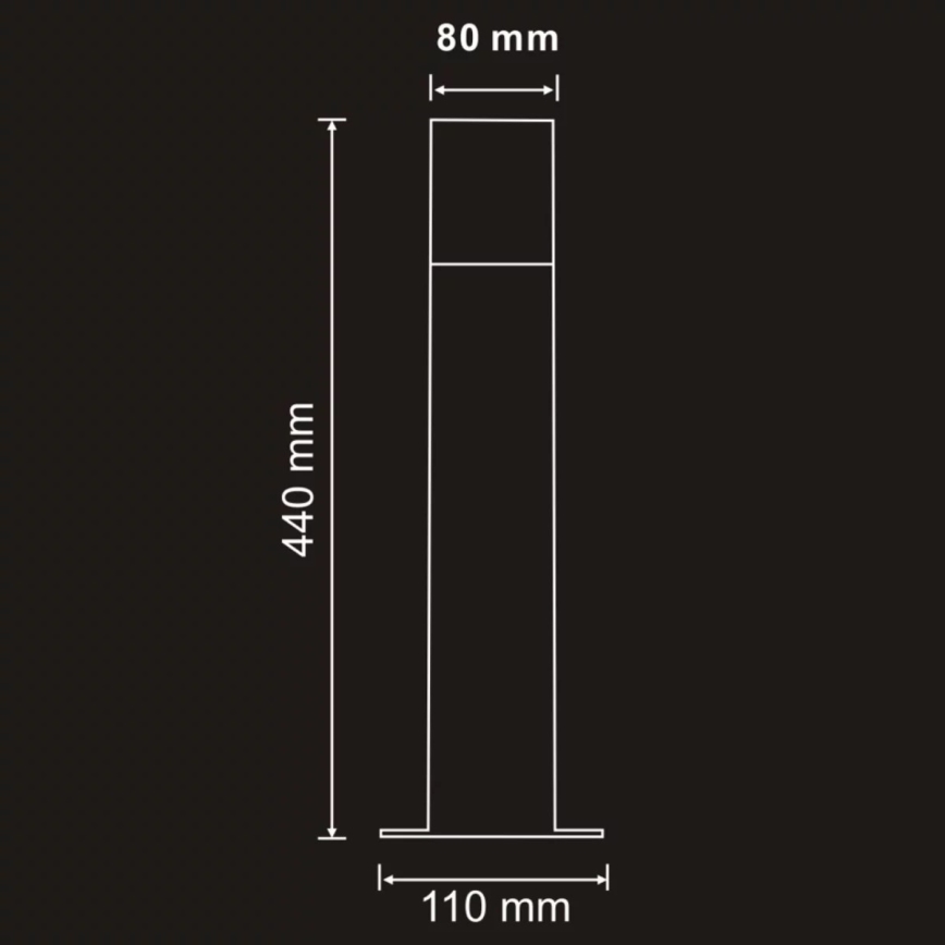 Lampa zewnętrzna DALLAS 1xE27/12W/230V IP44 44 cm grafit