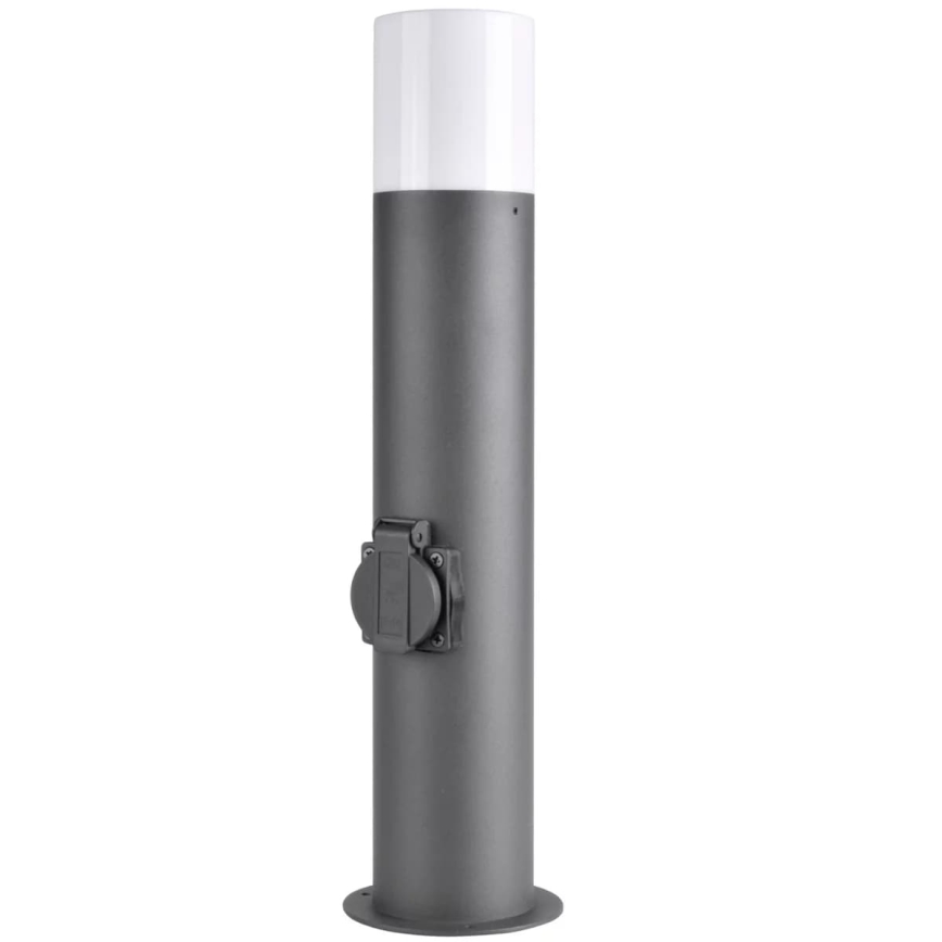 Lampa zewnętrzna z gniazdkiem DALLAS 1xE27/12W/230V IP44 antracyt