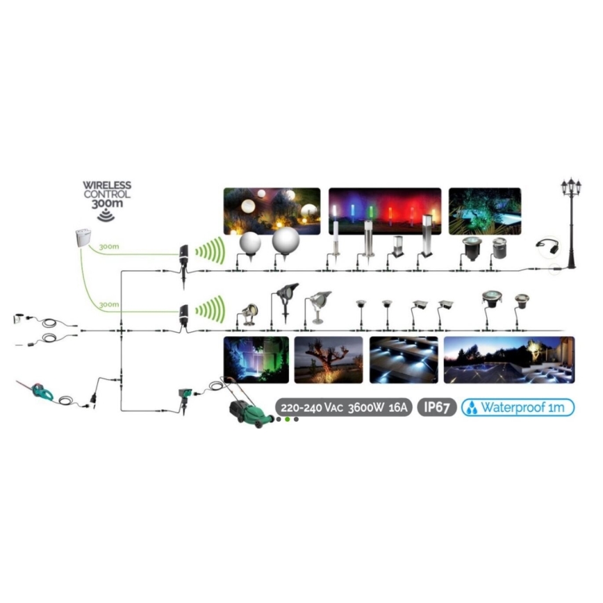 Lampa zewnętrzna EASY CONNECT 1xE27/20W/230V IP44 stal nierdzewna