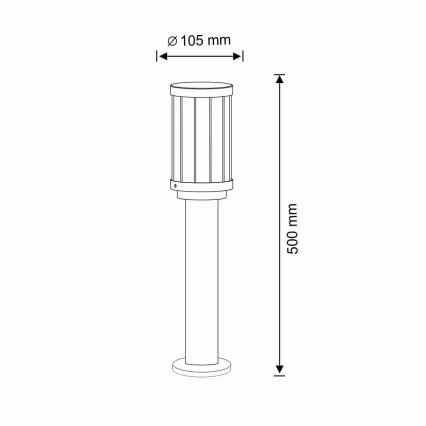Lampa zewnętrzna FIORD 1xE27/10W/230V IP44