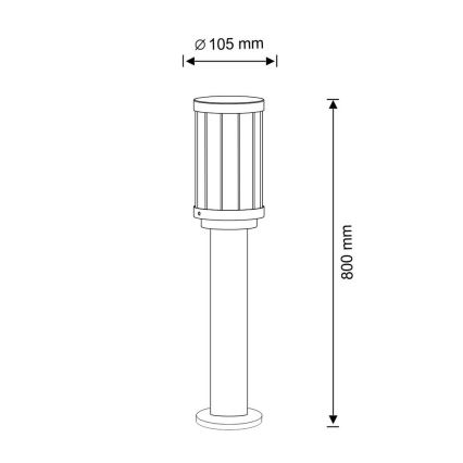 Lampa zewnętrzna FIORD 1xE27/10W/230V IP44