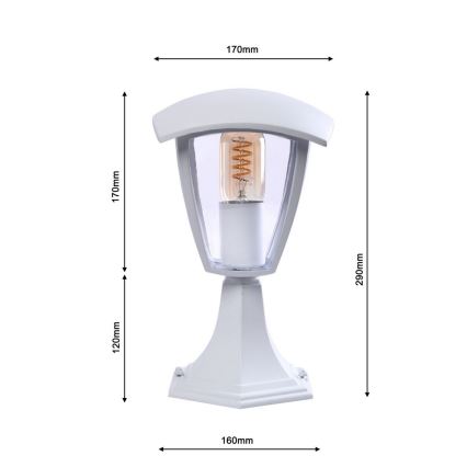 Lampa zewnętrzna FOX 1xE27/40W/230V IP44 biały