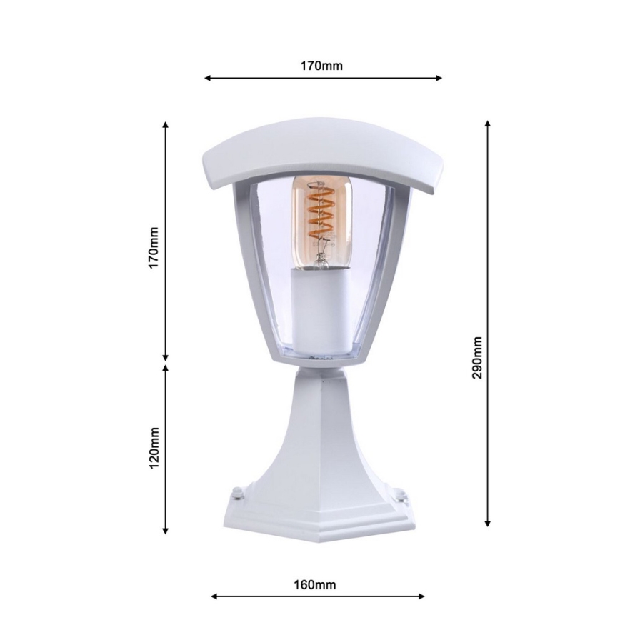 Lampa zewnętrzna FOX 1xE27/40W/230V IP44 biały