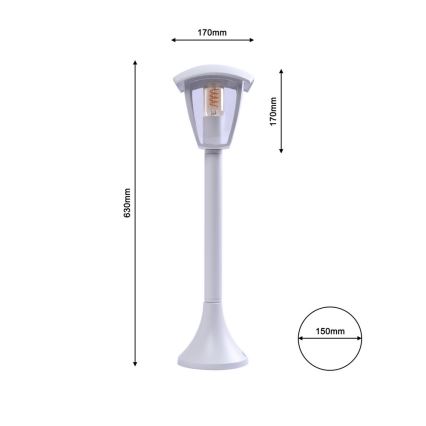 Lampa zewnętrzna FOX 1xE27/40W/230V IP44 biały