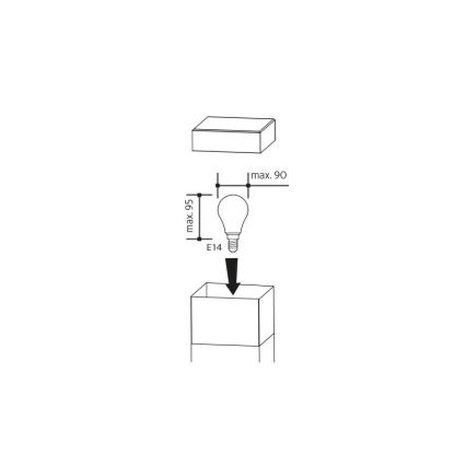 Lampa zewnętrzna GARD 1xE14/60W/230V IP44