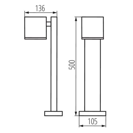 Lampa zewnętrzna GORI 1xGU10/35W/230V IP44