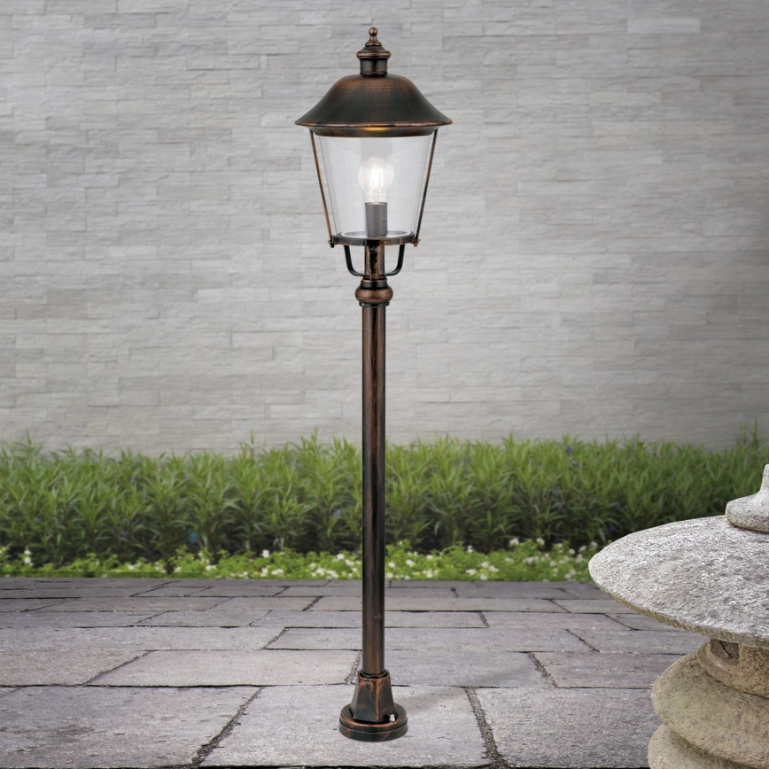 Lampa zewnętrzna KENZO 1xE27/100W/230V IP44 brąz/patyna