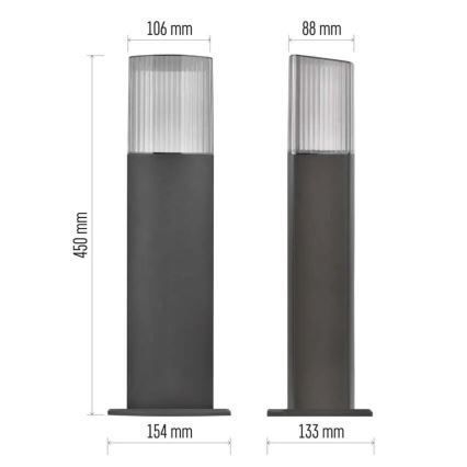 Lampa zewnętrzna LANA 1xE27/25W/230V IP54 45 cm
