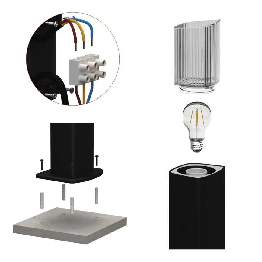 Lampa zewnętrzna LANA 1xE27/25W/230V IP54 75 cm