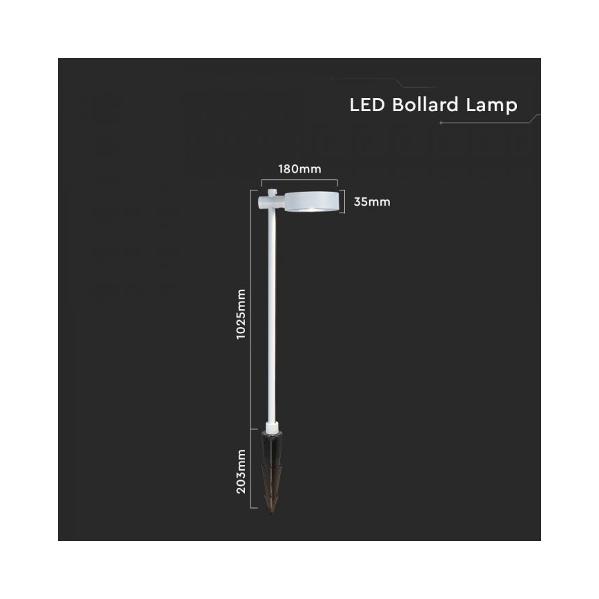 Lampa zewnętrzna LED/7W/230V 3000K IP65 biała
