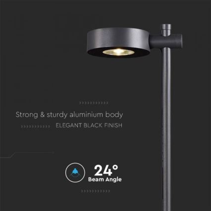 Lampa zewnętrzna LED/7W/230V 3000K IP65 czarna 102 cm