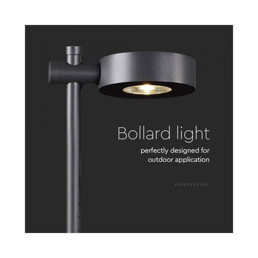 Lampa zewnętrzna LED/7W/230V 3000K IP65 czarna 102 cm