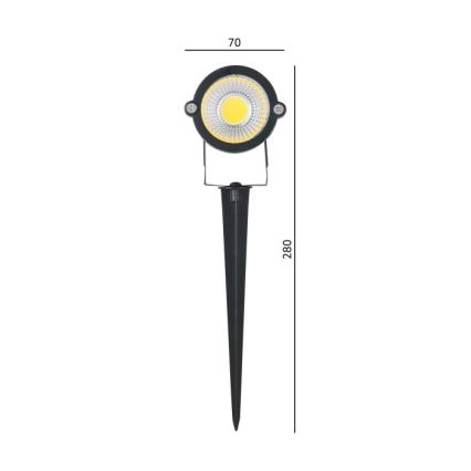 Lampa zewnętrzna LED BLAKE LED/5W/230V 3000K IP65 czarna