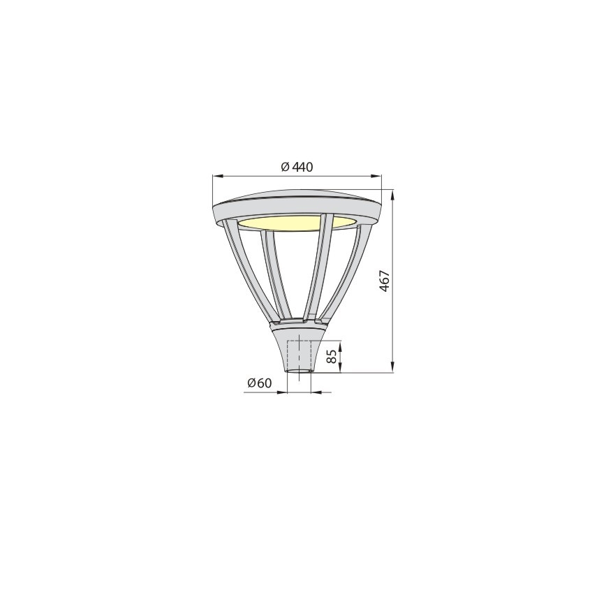 Lampa zewnętrzna LED PARK PLUS LED/60W/230V 4000K