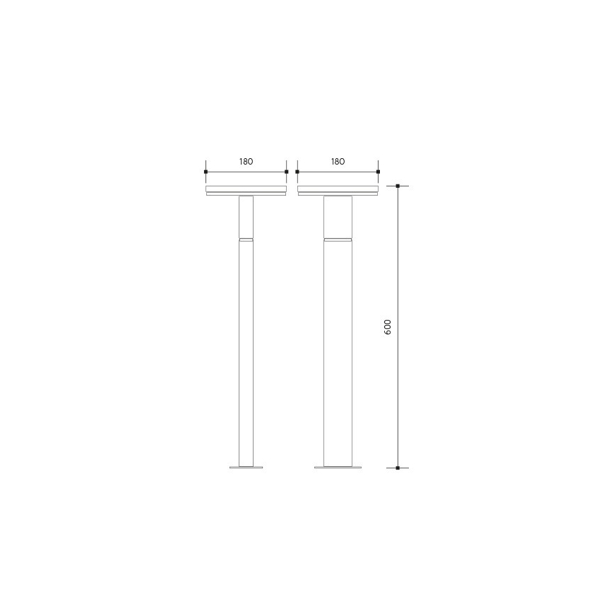 Lampa zewnętrzna LED z czujnikiem BARI LED/10W/230V 4000K 60 cm IP54 antracyt