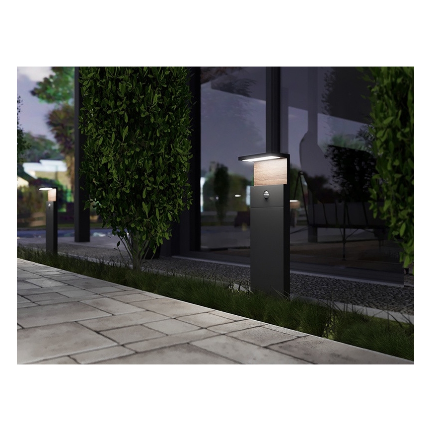 Lampa zewnętrzna LED z czujnikiem NATURA LED/12W/230V 4000K IP54 brązowy/antracyt
