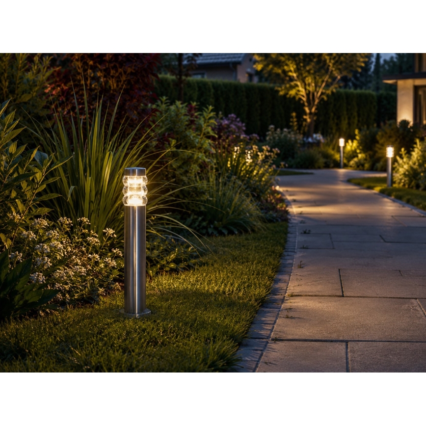 Lampa zewnętrzna LULA 1xE27/60W/230V 45 cm IP44 matowy chrom