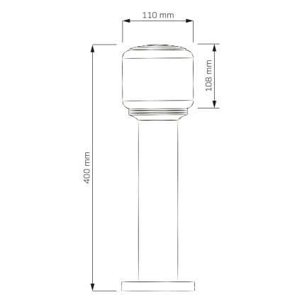 Lampa zewnętrzna MADRID 1xE27/12W/230V 40 cm IP44 czarna