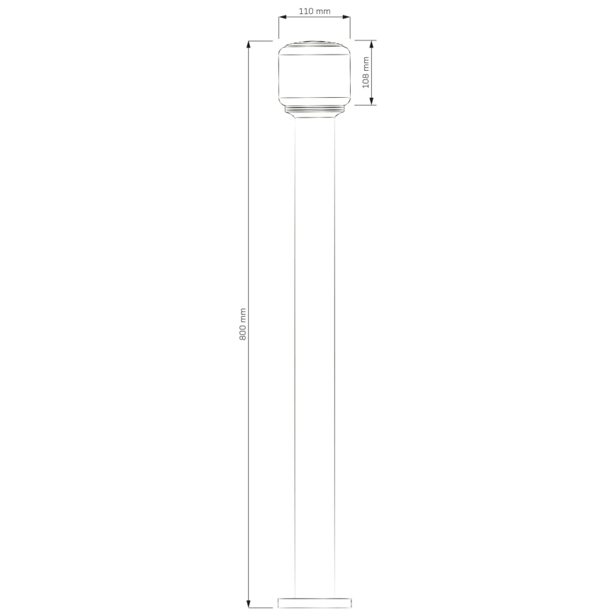 Lampa zewnętrzna MADRID 1xE27/12W/230V 80 cm IP44 czarna