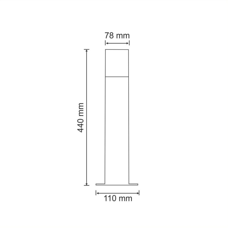 Lampa zewnętrzna NEW YORK 1xE27/12W/230V IP44 44 cm antracyt