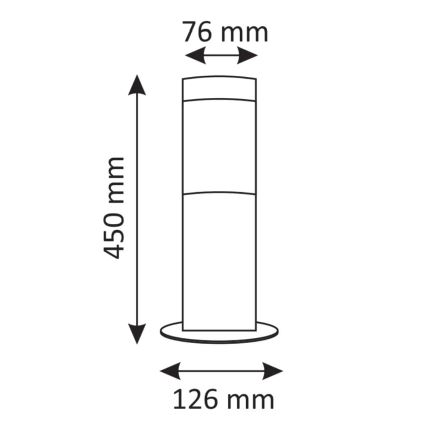 Lampa zewnętrzna OSLO 1xE27/10W/230V 45 cm IP44 antracyt