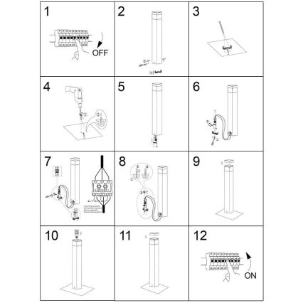 Lampa zewnętrzna OTIS 1xE27/60W/230V IP44