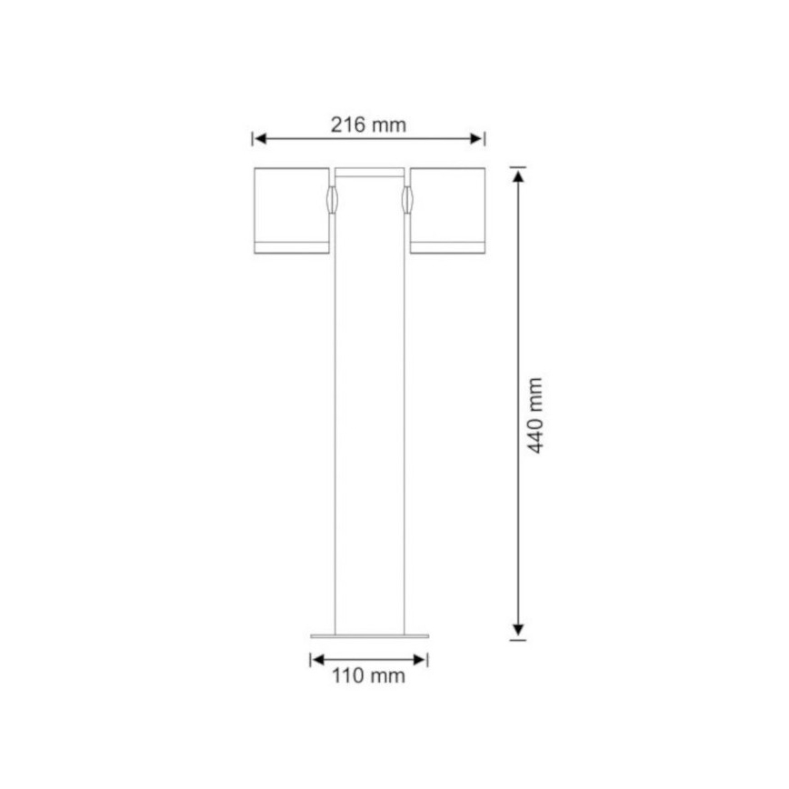 Lampa zewnętrzna PINO 2xGU10/10W/230V IP44 44 cm