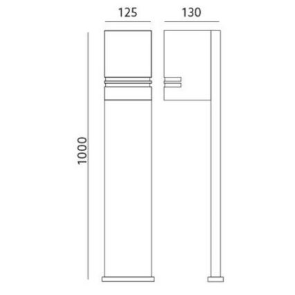 Lampa zewnętrzna QUAZAR 1xGU10/11W/230V IP44 czarny