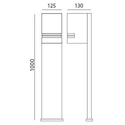 Lampa zewnętrzna QUAZAR 1xGU10/11W/230V IP44 szara