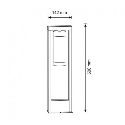 Lampa zewnętrzna SPECTRA 1xE27/10W/230V IP44 50 cm