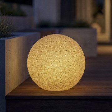 Lampa zewnętrzna STONO 1xE27/20W/230V śr. 30 cm IP65 beżowa