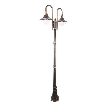 Lampa zewnętrzna TALEZ 2xE27/15W/230V IP44 brąz patyna