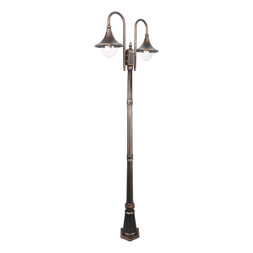 Lampa zewnętrzna TALEZ 2xE27/15W/230V IP44 brąz patyna