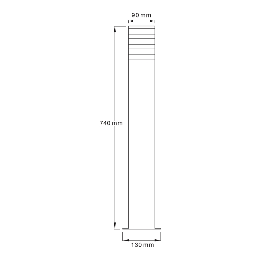 Lampa zewnętrzna TEKSAS 1xE27/12W/230V IP44 74 cm grafit