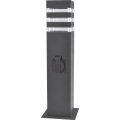 Lampa zewnętrzna TEKSAS z wbudowanym gniazdkiem, 1x E27 (maks. 20 W), 230 V, 44 cm, IP44, antracyt