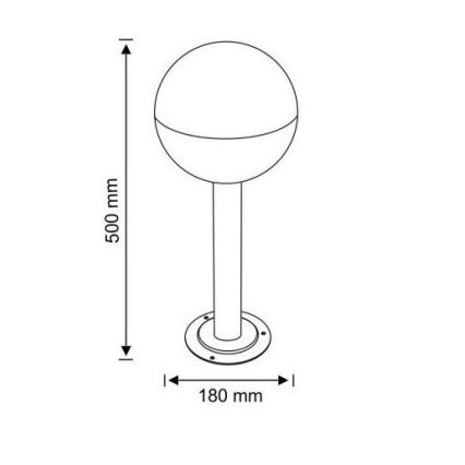 Lampa zewnętrzna ULSA 1xE27/12W/230V IP44 50 cm