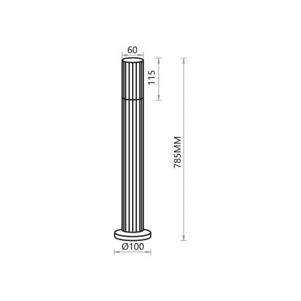 Lampa zewnętrzna VERTICAL 1xGU10/8W/230V IP44 czarna