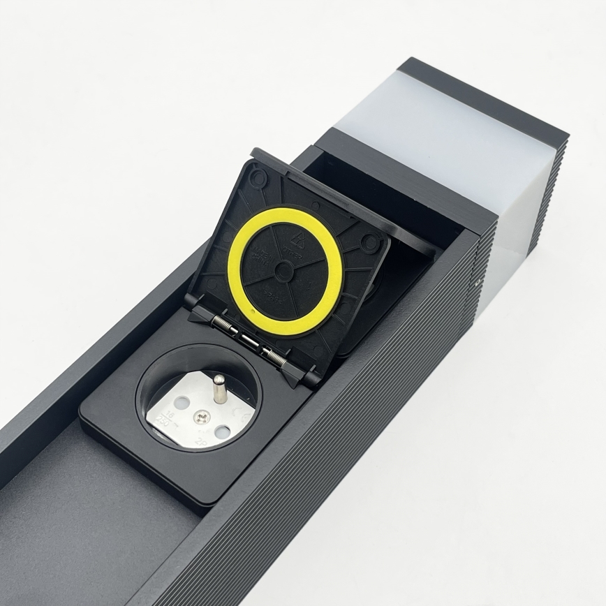 Lampa zewnętrzna VESPER z 2 gniazdami, 1xG9/5W/230V, IP44, 30 cm, czarna