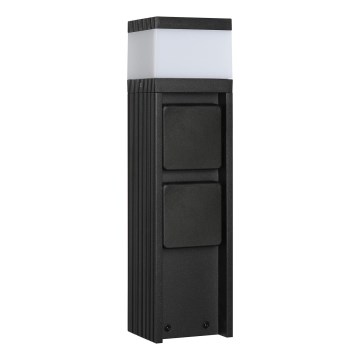 Lampa zewnętrzna VESPER z 2 gniazdami 1xG9/5W/230V IP54 30 cm czarna