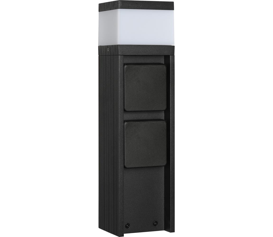Lampa zewnętrzna VESPER z 2 gniazdami 1xG9/5W/230V IP54 30 cm czarna