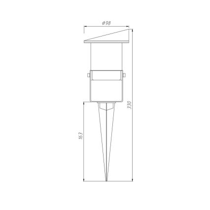 Lampa zewnętrzna VILO 1xGU10/60W/230V IP65 czarna