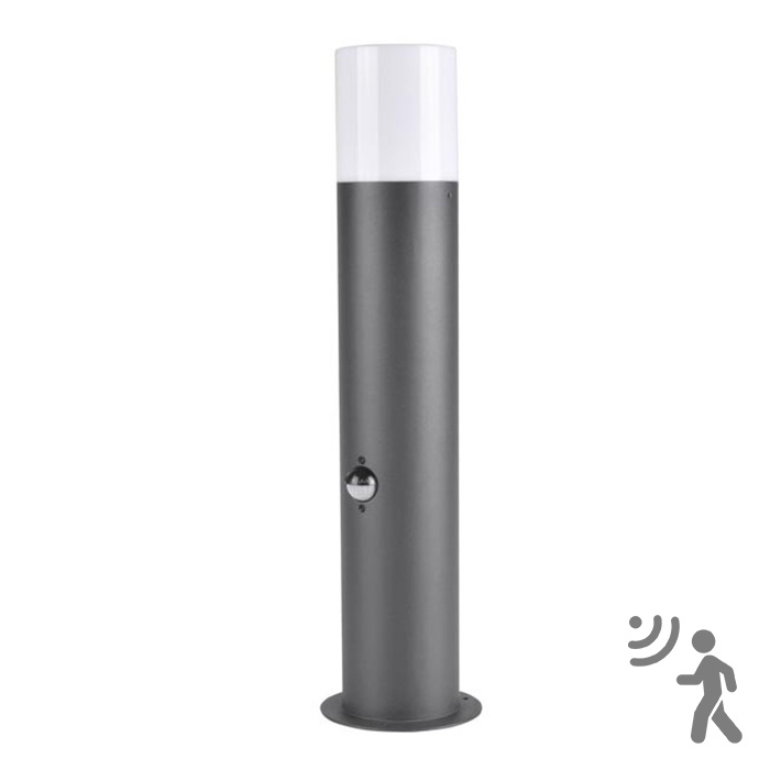 Lampa zewnętrzna z czujnikiem DALLAS 1xE27/12W/230V IP44 grafit